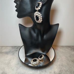 Beautiful gold and black earrings